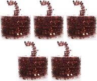Decoris Guirlande de Noël - 5x - rouge - guirlande en aluminium - 700 cm - Décoration de Noël