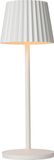 Lucide JUSTINE - Oplaadbare Tafellamp Binnen/Buiten - Accu/Batterij - LED Dimbaar - 1x2W 2700K - IP54 - Met draadloos oplaadstation - Wit