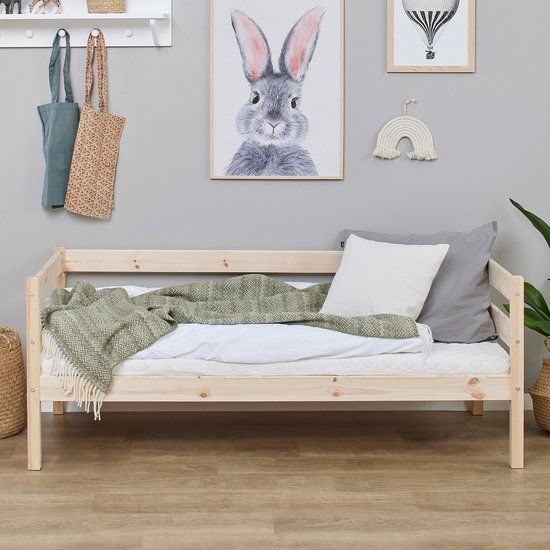 Hoppekids ECO Comfort Peuterbed 70x160 cm - Natuurlijk Hout