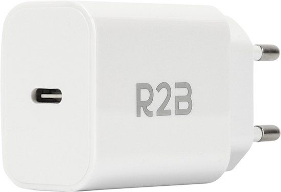 R2B USB C Adapter - 20 W Snellader - Wit
