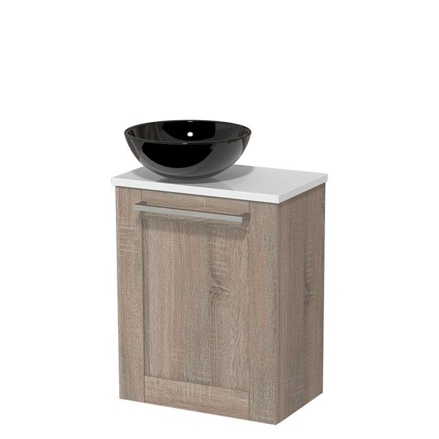 Maxaro Toiletmeubel Modulo Eiken Kader 41 cm Hoogglans Wit