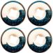 Roues de skateboard OJ's Elite EZ Edge 101A, pack de 4 (52 mm - Blanc/Noir/Bleu)
