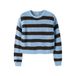 NAME IT KIDS oversized gestreepte trui - blauw