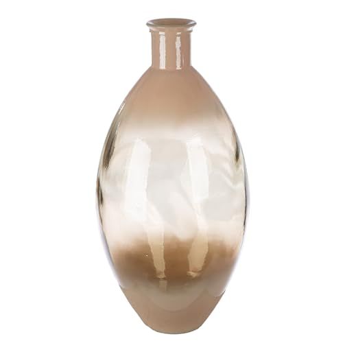 GILDE Vaas Novelle - glas - bolig - hoogte 59cm x Ø 29cm - bruin - tafelvaas