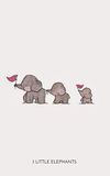 Three Little Elephants - lined notebook