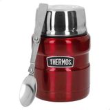 Thermos Stainless Steel With Folding Spoon-470ml Lunchbox Rood