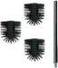 Shenzhen Haorui Industrial Technology Co., Ltd. 3X tête de brosse de remplacement silicone + manche en acier inoxydable 26cm