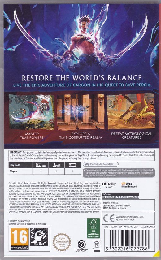 Prince of Persia: The Lost Crown - Nintendo Switch - Standard Edition