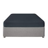 Serene - Plain Dye - Easy Care 32cm diep hoeslaken - Kingsize Bed in Navy