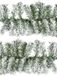 Everlands Dennenslinger/dennen guirlande - 2x - groen - besneeuwd - 270 x 9,5 cm - PVC - 160 tips