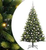 vidaXL Sapin de Noël artificiel avec charnières 300 LED vert 180 cm