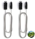 Brosse de tuyau - Double tête - 200 cm - Lot de 2