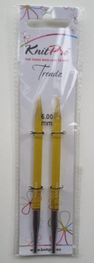 KnitPro Trendz Verwisselbare Rondbreinaalden 6.00 mm Kunststof Geel