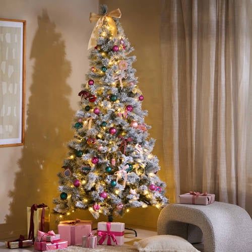 Nova Belle verlichte besneeuwde kerstboom Scotch pine (h215xø117 cm)