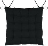 Stof Textile stoelkussens DUO - zwart - 38 x 38 x 3.5 cm