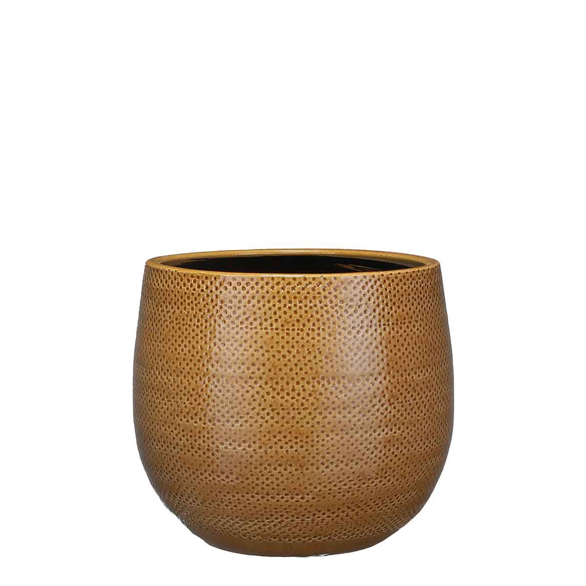 Mica Decorations Gabriel Ronde Pot Oker 20 x 25 cm