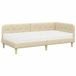vidaXL Hoekbedframe Crème 90 x 200 cm Stof