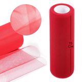 Decoraparty Rode tule rol, 15 cm x 9 m, elegante sluier voor decoraties, geschenken, doe-het-zelf, Valentijnsdag, Kerstmis, verpakking, tafeldecoratie, strik