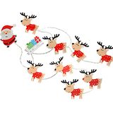 WeRChristmas LED Santa slee en rendier lichtketting genoemd – meerkleurig, 11 stuks