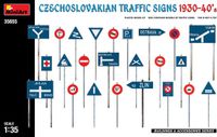 MiniArt Modelbouwpakket Diorama - 35655 Czechoslovakian Traffic Signs for Diorama Plastic - 1:35 - Modelbouw
