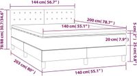 vidaXL Boxspringbed met matras, stof, lichtgrijs, 140x200 cm