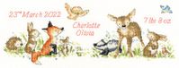 Bothy Threads Borduurpakket Woodland Welcome geboortetegel