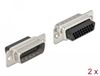 Delock 66713 connecteur D-Sub HD 26 broches Noir, Argent