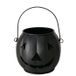 Boltze Windlicht Halloween Pompoen Grimasi - H 14 cm - Zwart Metaal