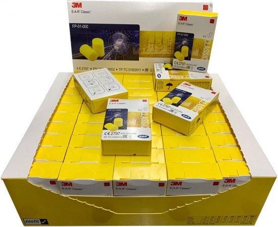 3M E-A-R Classic Oordoppen - 50 Sets à 5 Paar (FP-01-000)