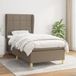 Maison Exclusive - Sommier à lattes de lit avec matelas Taupe 100x200 cm Tissu