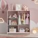 en.casa Kinderrek Vestnes 90x80x38 cm roze en wit