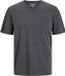 JACK & JONES JCOREACH TEE SS V-NECK WEH24 SMU Heren T-shirt L Katoen V-hals Korte mouw Regular Fit Casual Asphalt