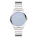 Liebeskind BERLIN Dameshorloge, kwartshorloge 33 mm, ronde behuizing, klassiek design, deels gematteerde roestvrijstalen armband, 5 ATM waterdicht, zilver-blauw