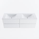 Mondiaz VICA Badkamermeubelset - 140cm - 4 lades - wastafel CLOUD - dubbel - 2 kraangaten - talc VICA140Tal4LD2CLTal