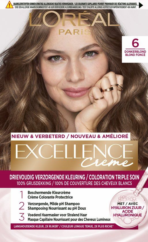 L'Oréal Paris Excellence Crème 6 Donkerblond - Permanente Haarkleuring