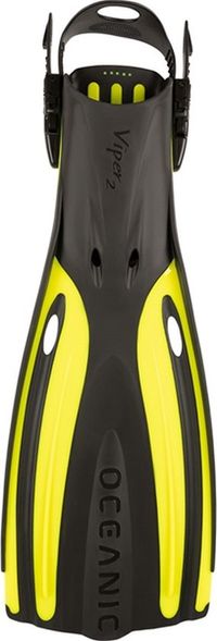 Oceanic Viper 2 - Palmes de natation - Chaussons de plongée à talon ouvert - Noir/Jaune - SM
