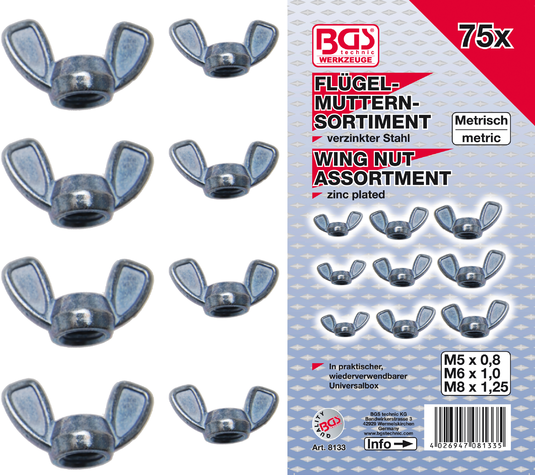 BGS 8133 - Moeren - Gegalvaniseerd staal - 75 stuks