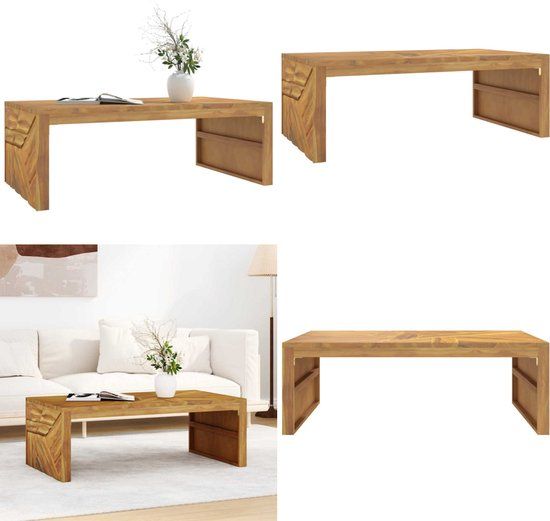 vidaXL Wandtafel 110x60x38 cm massief teakhout