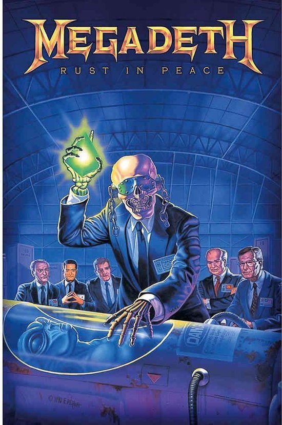Megadeth Textiel Poster Flag Rust In Peace Multicolours