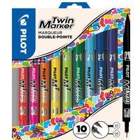 Pilot Pen Etui met 10 dubbele markers