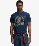 Superdry Vintage Prep Relaxed T-shirt Heren S Katoen Donkerblauw