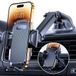 Miracase Universele telefoonhouder voor de auto [sterke zuignap] mobiele telefoonhouder dubbele haak van metaal voor dashboard, voorruit en ventilatiegleuf voor de auto, geschikt voor smartphone