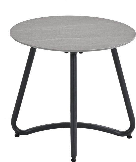 Garden Impressions Vento bijzettafel - Ø45xH41 cm - Carbon Black