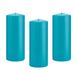 Trend Candles Cilinderkaars/stompkaars - 12x - turquoise - 8 x 20 cm - 119 branduren