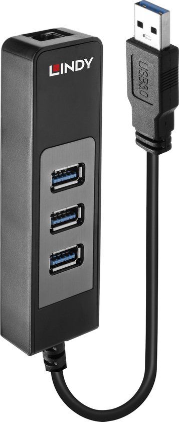 Lindy USB to Ethernet Adapter - 1.8m - Black
