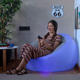 InnovaGoods Opblaasbare fauteuil met veelkleurige lampjes en afstandsbediening Chight