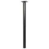Wagner meubelpoot/tafelpoot/meubelvoet Classic Retro - Ø 30 x 500 mm, geïntegreerde schroefplaat 60 x 60 mm, binnendraad Ø 10 mm, staal gepoedercoat zwart