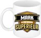 Bellatio Decorations Naam mok Mark - wit - Superieur - keramiek - 300 ml - collega beker - cadeau