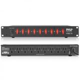 Pyle Stekkerdoos overspanningsbeveiliging, 6-voudig met 19 inch rackmontage, professioneel meervoudig stopcontact met voorschakelaars, bescherming & AC ruisfilter, perfect voor audio, podium en