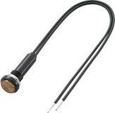 Sedeco 726615 Lampe témoin standard avec ampoule Plastique transparent Noir